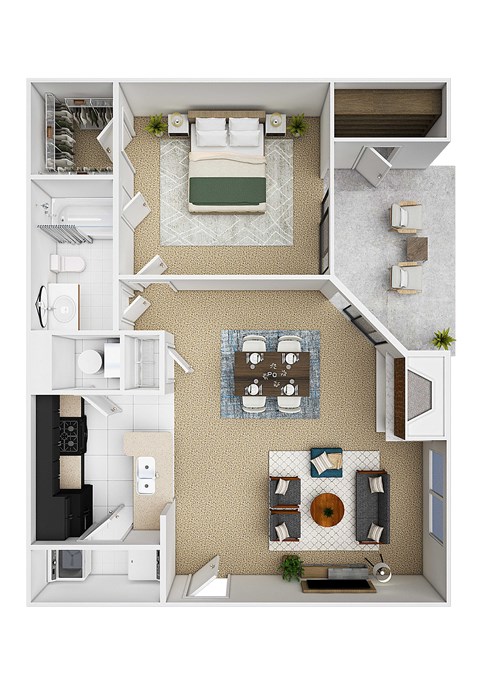 a floor plan of a home with a bedroom and a living room